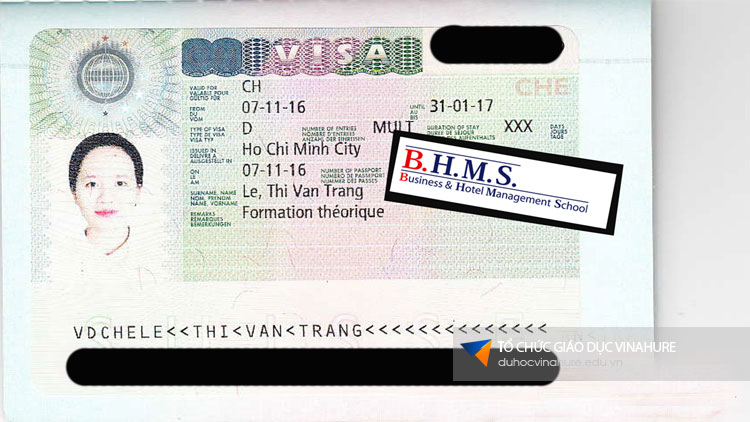 Visa du học Thụy Sĩ BHMS Vân Trang